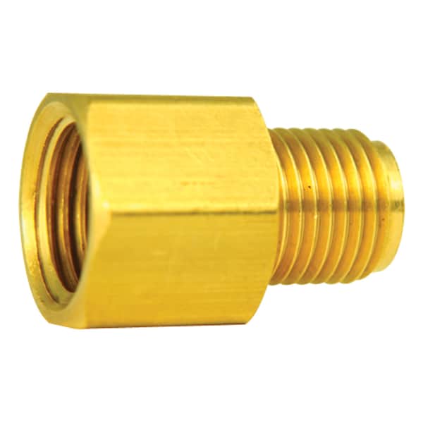 Ags Adapter, Brass, Female(9/16-18 Invtd), Male(1/2-20 Invtd), 100/box BLFX-26 - main